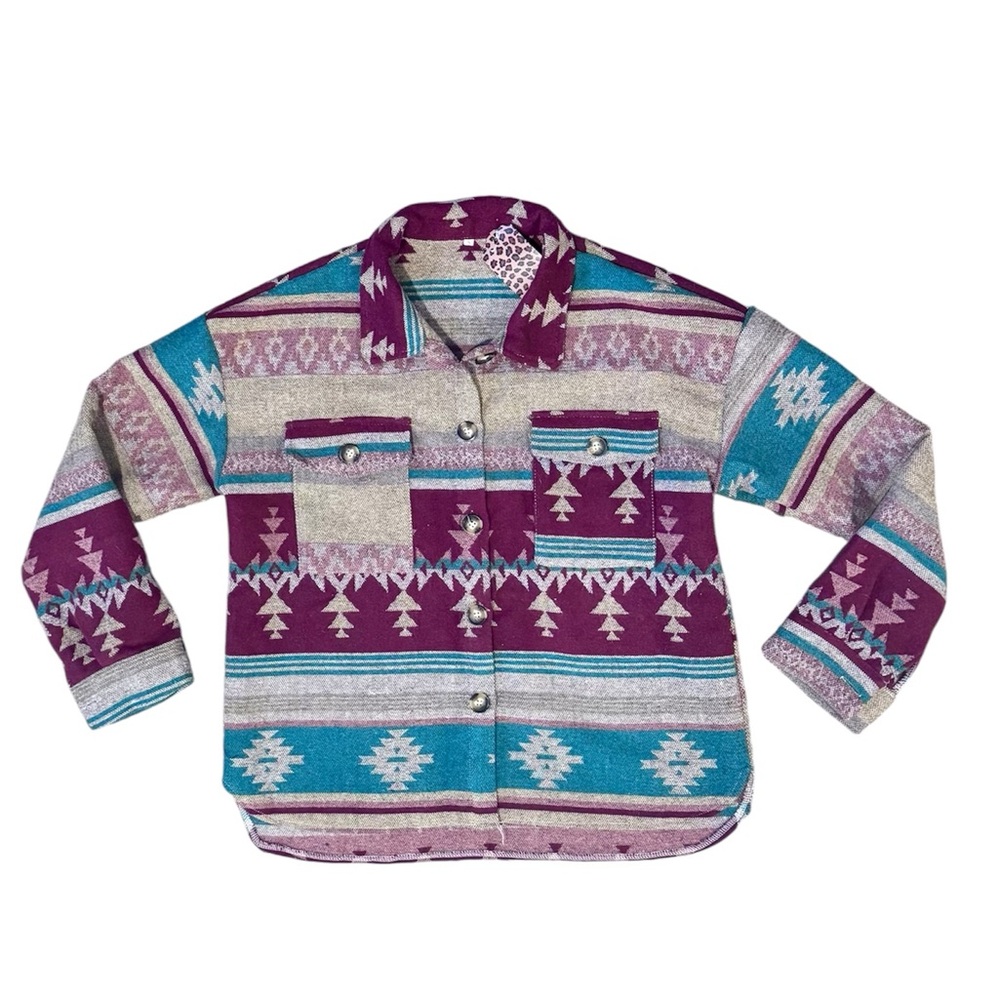 Boho Style Aztec Patterned Shacket NWT - image 1